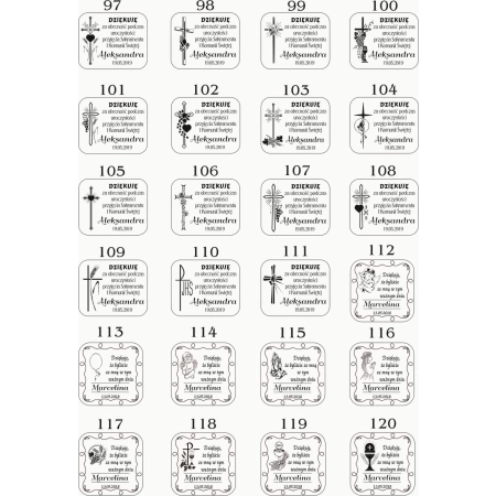 Podziękowanie dla gości na Komunię magnes Komunia 200 wzorów,magnes komunia