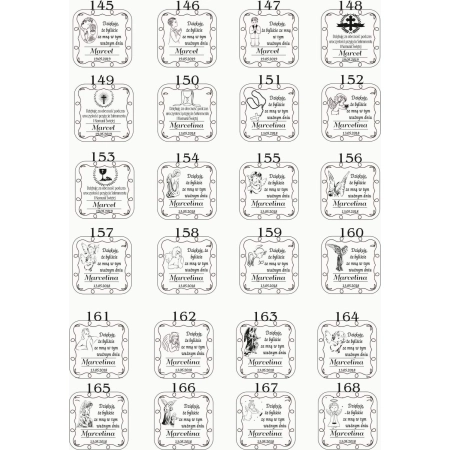 Podziękowanie Dla Gości Komunia Magnes 200 wzorów + woreczek