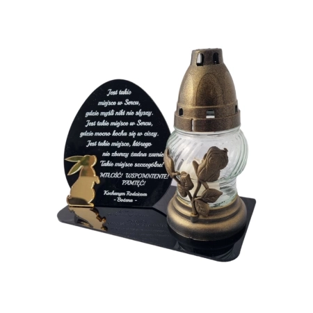 Znicz WIELKANOCNY, podstawka na znicz, znicz z dowolnym napisem, grawer