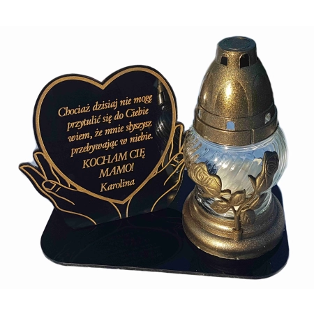 Podstawka pod znicz, statuetka na znicz XXL 30cm, Dzień Mamy, Dzień Taty