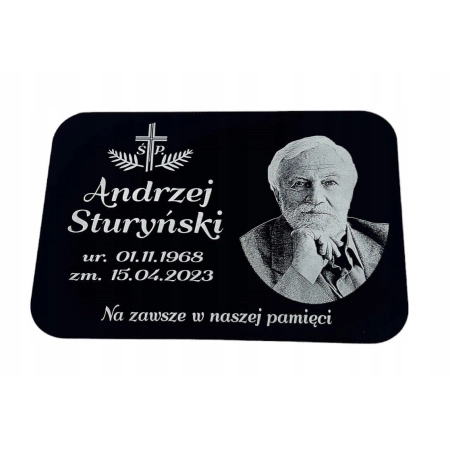 Tabliczka na grób ze ZDJĘCIEM, tabliczka na cmentarz, tabliczka na nagrobek