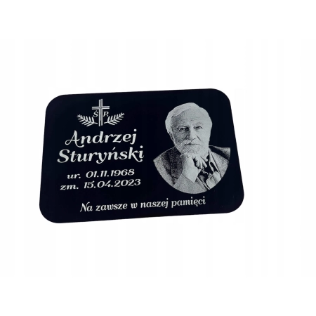 Tabliczka na grób ze ZDJĘCIEM, tabliczka na cmentarz, tabliczka na nagrobek