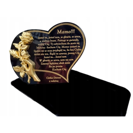 podstawka na znicz 3D!! statuetka na znicz serce z różami , XXL GRAWER