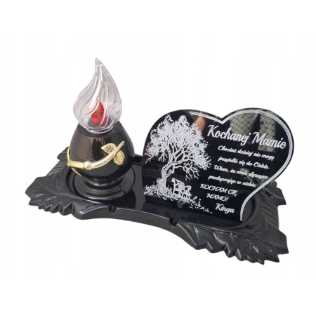 znicz led, podstawka na znicze AGLOMARMUR , znicz dla CIOCI, BABCI -CIĘŻKI!