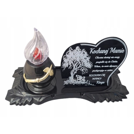 znicz led, podstawka na znicze AGLOMARMUR , znicz dla CIOCI, BABCI -CIĘŻKI!