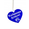 Zawieszka na znicz z grawerem KOCHANEMU SYNKOWI niebieska,