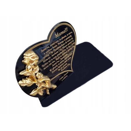 podstawka na znicz 3D!! statuetka na znicz serce z różami , XXL GRAWER