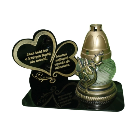 Podstawka na znicz grawer, Statuetka na nagrobek, znicz dla Babci Dziadka