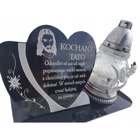 statuetka na znicz GRAWER, na grób, 25cm, znicz dla Babci Dziadka Mamy Taty