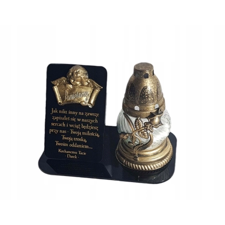 Statuetka na znicz z aniołkiem 3D! TWÓJ GRAWER Mamy Taty Babci Dziadka