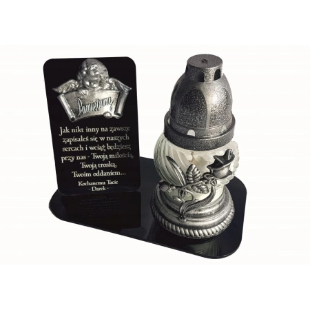 Statuetka na znicz z aniołkiem 3D! TWÓJ GRAWER Mamy Taty Babci Dziadka