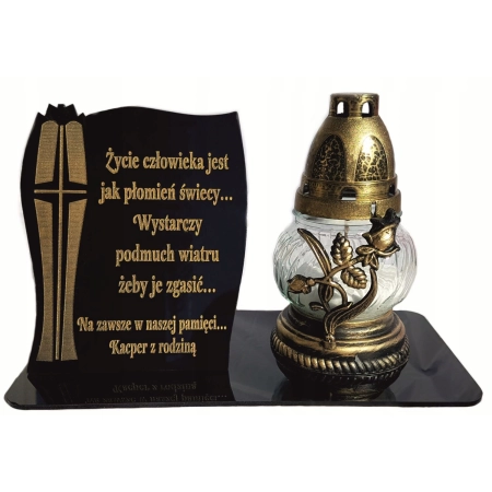 statuetka na znicz GRAWER, statuetka na grób, 25cm Mamy Taty Babci Dziadka