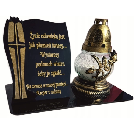 statuetka na znicz GRAWER, statuetka na grób, 25cm Mamy Taty Babci Dziadka