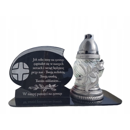 podstawka na znicz GRAWER, statuetka na grób, 25cm Mamy Taty Babci Dziadka