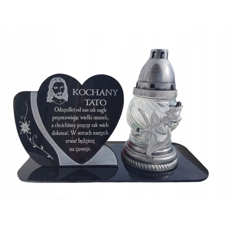podstawka na znicz GRAWER, statuetka na grób, 25cm Mamy Taty Babci Dziadka