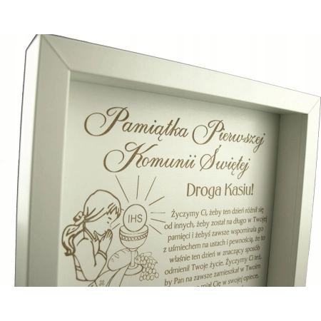 Pamiątka Pierwszej Komunii Świętej, GRAWER, prezent, DOWOLNY GRAWER