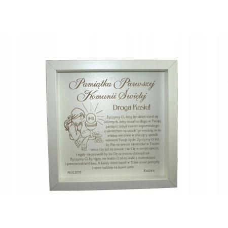 Pamiątka Pierwszej Komunii Świętej, GRAWER, prezent, DOWOLNY GRAWER