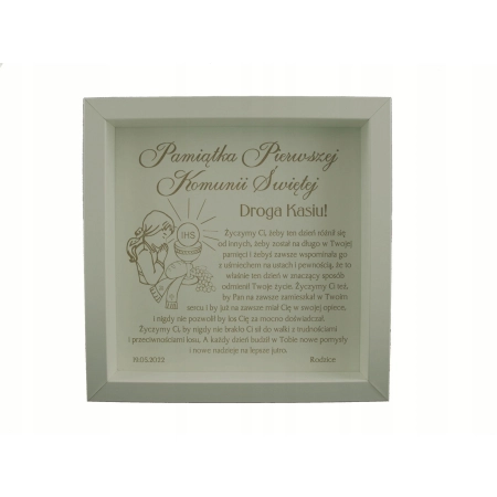 Pamiątka Pierwszej Komunii Świętej, GRAWER, prezent, DOWOLNY GRAWER