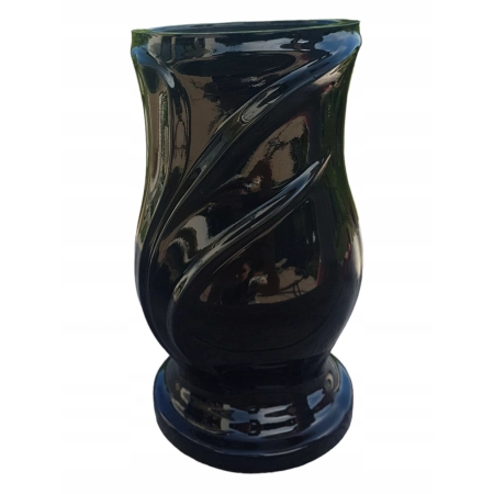 wazon nagrobny, wazon na cmentarz czarny