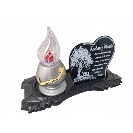 znicz led, podstawka na znicze AGLOMARMUR , znicz dla TATY, DZIADKA -CIĘŻKI