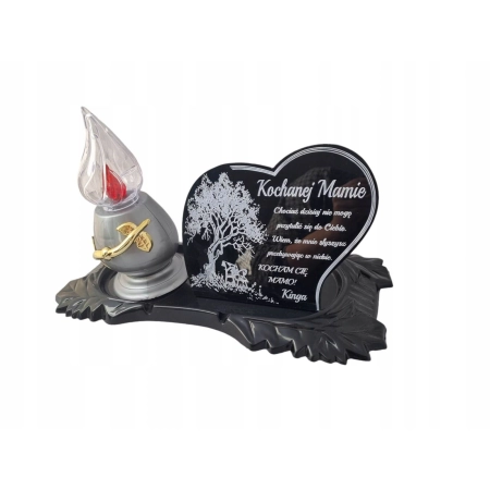 znicz led, podstawka na znicze AGLOMARMUR , znicz dla TATY, DZIADKA -CIĘŻKI