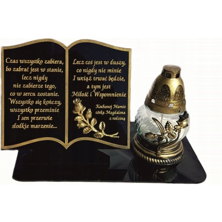 Statuetka na znicz 3D!! , znicz książka XXL na nagrobek, Dzień Mamy i Taty