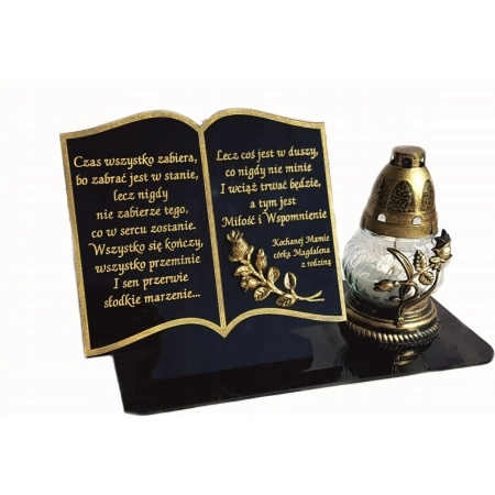 Statuetka na znicz 3D!! , znicz książka XXL na nagrobek, Dzień Mamy i Taty