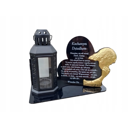 znicz LED z Jezusem 3D! DUŻA podstawka na znicze XXL , DOWOLNY TEKST GRAWER