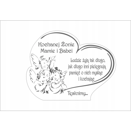 podstawka na znicz z dedykacją, na nagrobek, grób