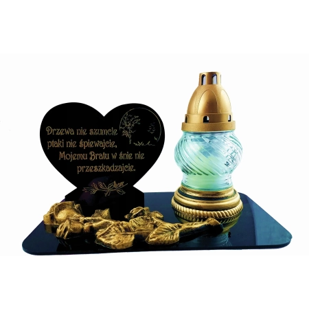 podstawka na znicze z dedykacją 3D RÓŻA XL