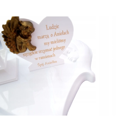 statuetka - znicz z grawerem, AGLOMARMUR SERCE