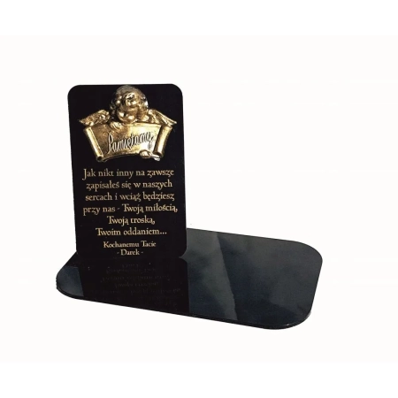 znicz z dedykacją aniołek 3D! grawer na nagrobek