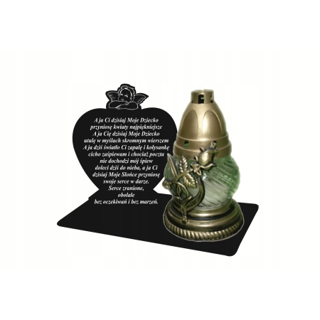 znicz z GRAWEREM podstawka na nagrobek, statuetka